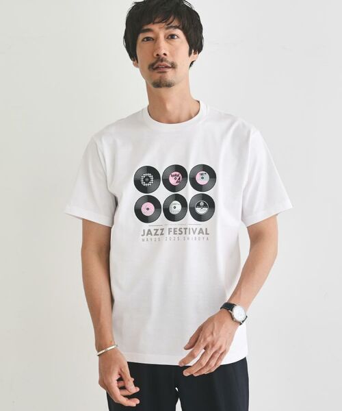 TAKEO KIKUCHI/タケオキクチ レコードプリント 天竺 Tシャツ ホワイト(001) 02(M) TAKEO KIKUCHI/タケオキクチ レコードプリント 天竺 Tシャツ ホワイト(001) 02(M)
