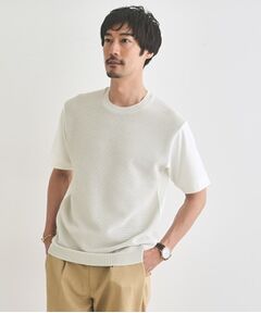TAKEO KIKUCHI / タケオキクチ カットソー | テクスチャーニット コンビ カットソー
