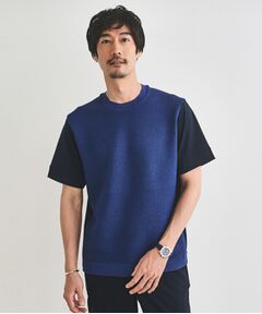 TAKEO KIKUCHI / タケオキクチ カットソー | テクスチャーニット コンビ カットソー