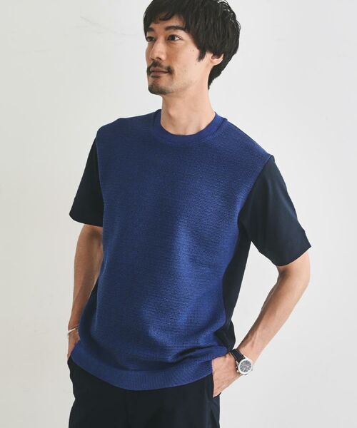 TAKEO KIKUCHI / タケオキクチ カットソー | テクスチャーニット コンビ カットソー | 詳細18