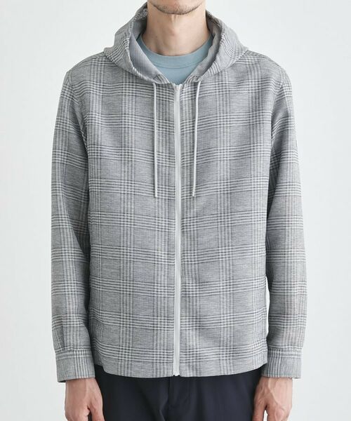 TAKEO KIKUCHI / タケオキクチ パーカー | 【軽羽織】カラミ織り フード羽織りシャツ | 詳細2