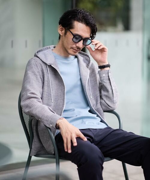 TAKEO KIKUCHI / タケオキクチ パーカー | 【軽羽織】カラミ織り フード羽織りシャツ | 詳細22