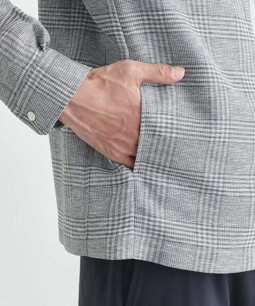TAKEO KIKUCHI / タケオキクチ パーカー | 【軽羽織】カラミ織り フード羽織りシャツ | 詳細7
