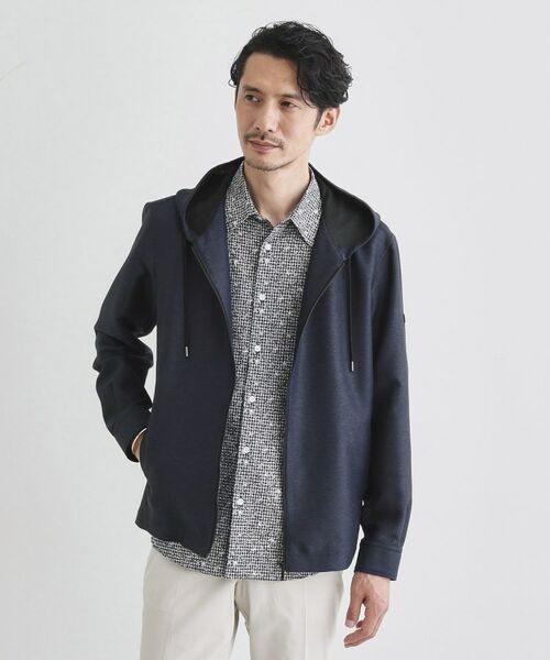 TAKEO KIKUCHI/タケオキクチ 【軽羽織】カラミ織り フード羽織りシャツ ネイビー(194) 04(LL)