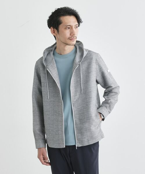 TAKEO KIKUCHI/タケオキクチ 【軽羽織】カラミ織り フード羽織りシャツ ライトグレー(211) 02(M) TAKEO KIKUCHI/タケオキクチ 【軽羽織】カラミ織り フード羽織りシャツ ライトグレー(211) 02(M)