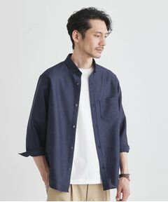 TAKEO KIKUCHI / タケオキクチ シャツ・ブラウス | 【Sサイズ～】カラミ織り 7分袖シャツ