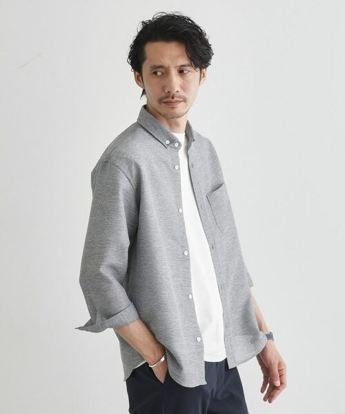 TAKEO KIKUCHI / タケオキクチ シャツ・ブラウス | 【Sサイズ～】カラミ織り 7分袖シャツ | 詳細11