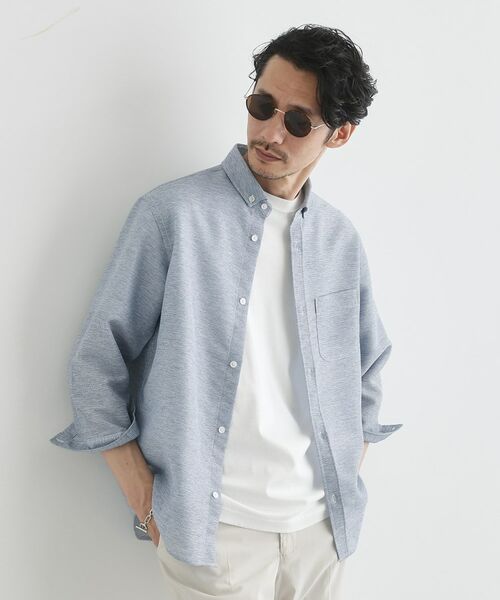 TAKEO KIKUCHI / タケオキクチ シャツ・ブラウス | 【Sサイズ～】カラミ織り 7分袖シャツ | 詳細14