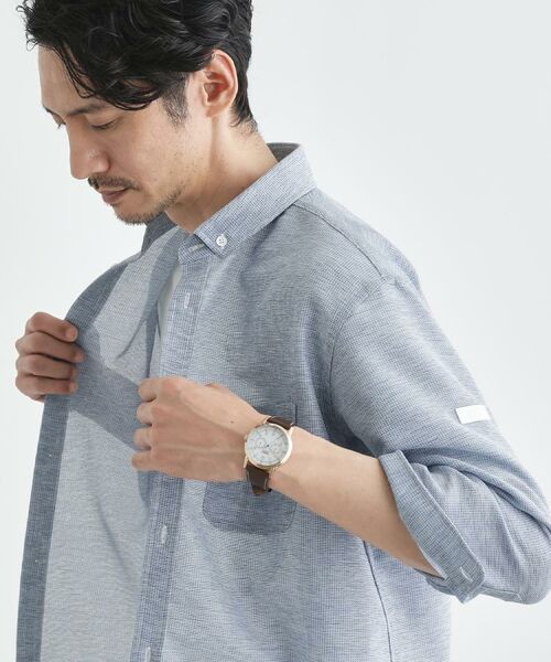 TAKEO KIKUCHI / タケオキクチ シャツ・ブラウス | 【Sサイズ～】カラミ織り 7分袖シャツ | 詳細17