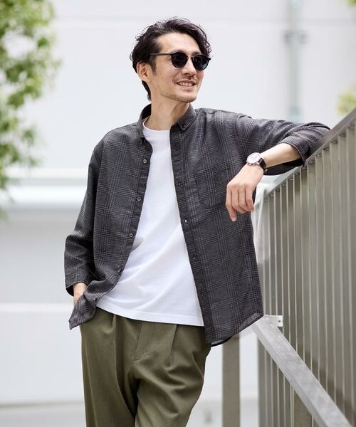 TAKEO KIKUCHI / タケオキクチ シャツ・ブラウス | 【Sサイズ～】カラミ織り 7分袖シャツ | 詳細29