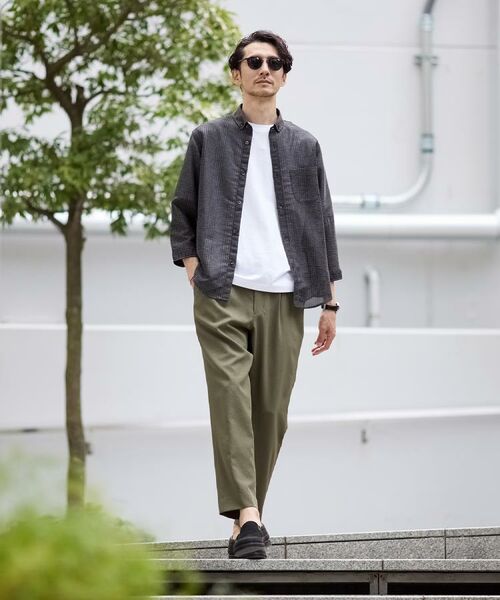 TAKEO KIKUCHI / タケオキクチ シャツ・ブラウス | 【Sサイズ～】カラミ織り 7分袖シャツ | 詳細30