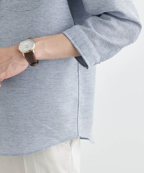 TAKEO KIKUCHI / タケオキクチ シャツ・ブラウス | 【Sサイズ～】カラミ織り 7分袖シャツ | 詳細6