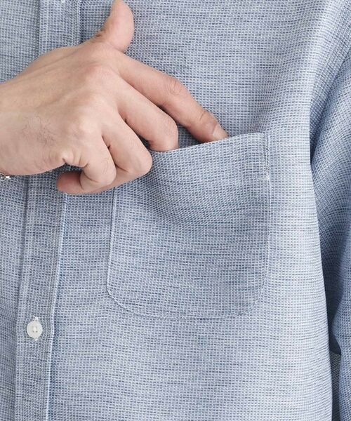 TAKEO KIKUCHI / タケオキクチ シャツ・ブラウス | 【Sサイズ～】カラミ織り 7分袖シャツ | 詳細8