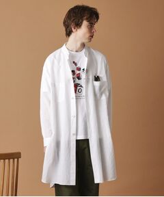 TAKEO KIKUCHI / タケオキクチ Tシャツ | 綿ラミーシアーロングシャツ