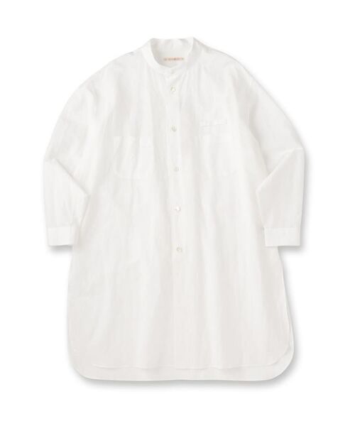 TAKEO KIKUCHI / タケオキクチ Tシャツ | 綿ラミーシアーロングシャツ | 詳細1