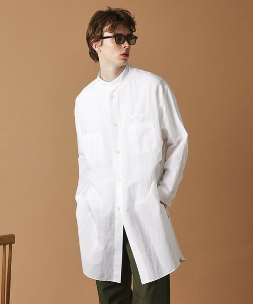 TAKEO KIKUCHI / タケオキクチ Tシャツ | 綿ラミーシアーロングシャツ | 詳細14