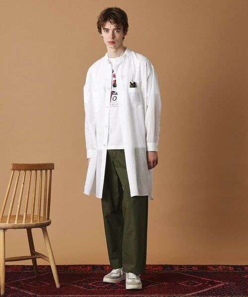 TAKEO KIKUCHI / タケオキクチ Tシャツ | 綿ラミーシアーロングシャツ | 詳細16