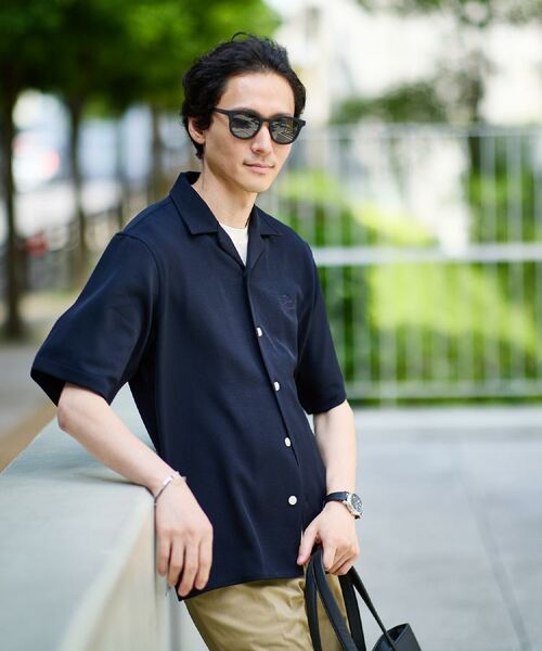 TAKEO KIKUCHI / タケオキクチ シャツ・ブラウス | 【LIMITED】ハンドライティングロゴ 1ポイントジャージ半袖シャツ | 詳細25