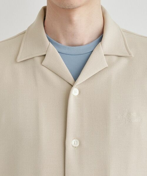 TAKEO KIKUCHI / タケオキクチ シャツ・ブラウス | 【LIMITED】ハンドライティングロゴ 1ポイントジャージ半袖シャツ | 詳細5