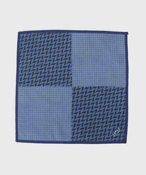 TAKEO KIKUCHI / タケオキクチ ハンカチ | 柄切り替えプリントフォンカチ | 詳細1