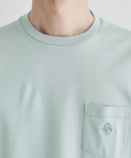 TAKEO KIKUCHI / タケオキクチ Tシャツ | 【COOL CITY WEAR】ワンポイント刺しゅう ポケットTシャツ /接触冷感 | 詳細5
