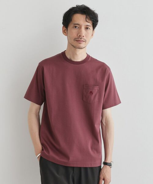 TAKEO KIKUCHI/タケオキクチ 【COOL CITY WEAR】ワンポイント刺しゅう ポケットTシャツ /接触冷感 ボルドー(064) 04(LL) TAKEO KIKUCHI/タケオキクチ 【COOL CITY WEAR】ワンポイント刺しゅう ポケットTシャツ /接触冷感 ボルドー(064) 04(LL)