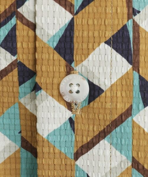 TAKEO KIKUCHI / タケオキクチ Tシャツ | 【COOL CITY WEAR】籠目アート柄 サッカーシャツ /通気性 | 詳細13