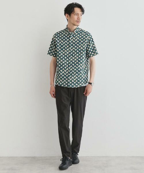 TAKEO KIKUCHI / タケオキクチ Tシャツ | 【COOL CITY WEAR】籠目アート柄 サッカーシャツ /通気性 | 詳細15