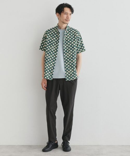 TAKEO KIKUCHI / タケオキクチ Tシャツ | 【COOL CITY WEAR】籠目アート柄 サッカーシャツ /通気性 | 詳細17