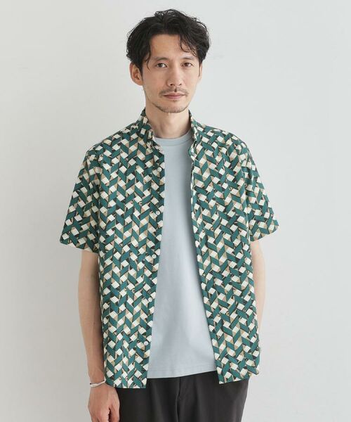 TAKEO KIKUCHI / タケオキクチ Tシャツ | 【COOL CITY WEAR】籠目アート柄 サッカーシャツ /通気性 | 詳細19