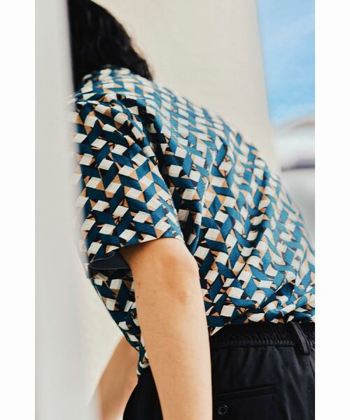 TAKEO KIKUCHI / タケオキクチ Tシャツ | 【COOL CITY WEAR】籠目アート柄 サッカーシャツ /通気性 | 詳細20