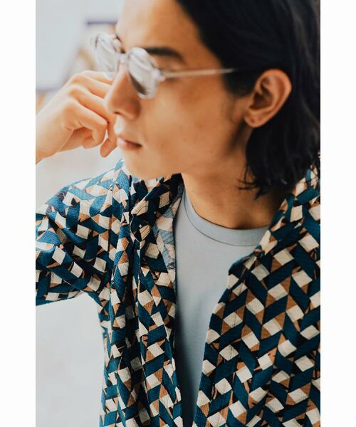 TAKEO KIKUCHI / タケオキクチ Tシャツ | 【COOL CITY WEAR】籠目アート柄 サッカーシャツ /通気性 | 詳細21