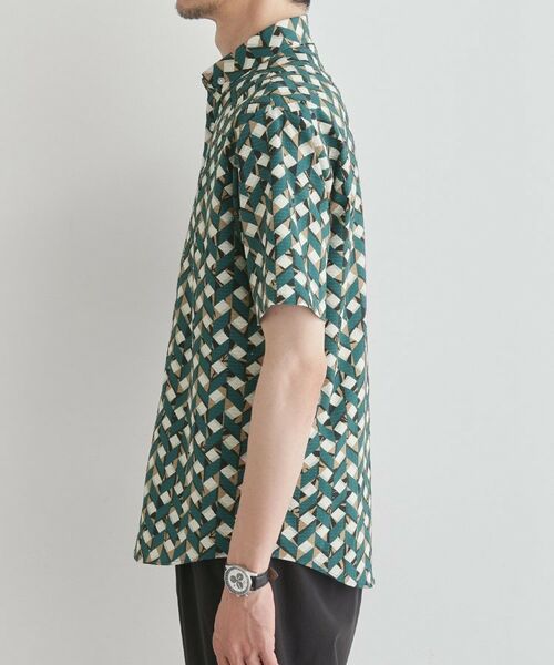 TAKEO KIKUCHI / タケオキクチ Tシャツ | 【COOL CITY WEAR】籠目アート柄 サッカーシャツ /通気性 | 詳細3