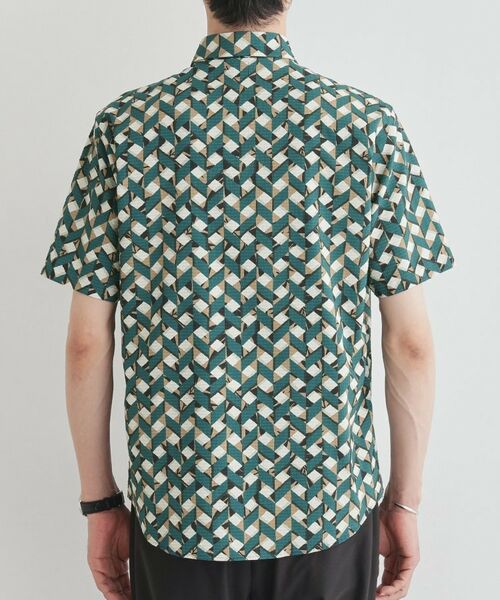 TAKEO KIKUCHI / タケオキクチ Tシャツ | 【COOL CITY WEAR】籠目アート柄 サッカーシャツ /通気性 | 詳細4