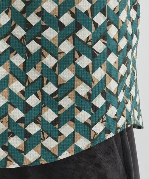 TAKEO KIKUCHI / タケオキクチ Tシャツ | 【COOL CITY WEAR】籠目アート柄 サッカーシャツ /通気性 | 詳細7