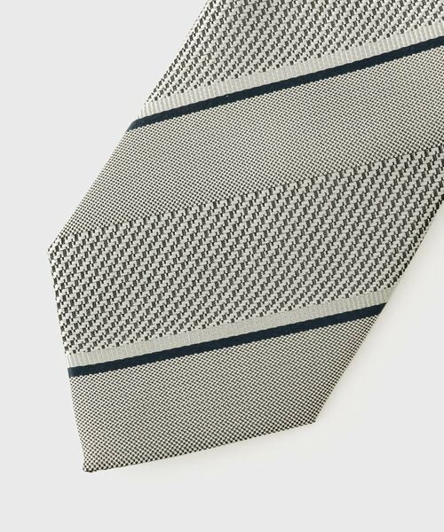 TAKEO KIKUCHI / タケオキクチ ネクタイ | 京都丹後 タッサーバスケット ストライプネクタイ | 詳細2
