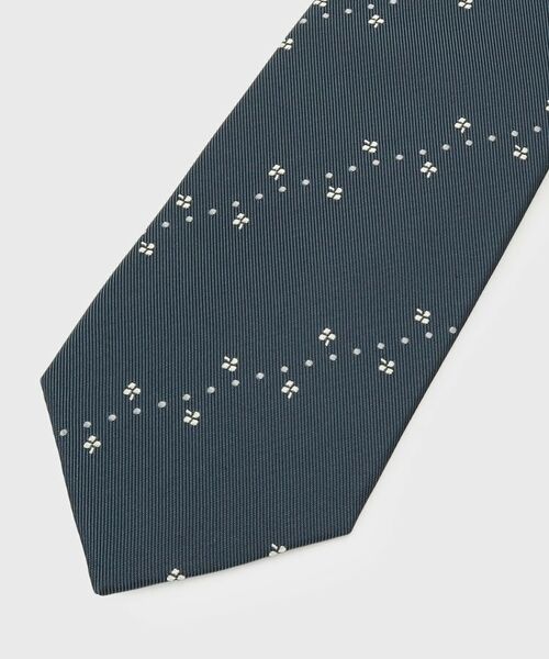 TAKEO KIKUCHI / タケオキクチ ネクタイ | カンジャンテフラワーストライプ – 玉虫色に咲く華やかさ | 詳細2