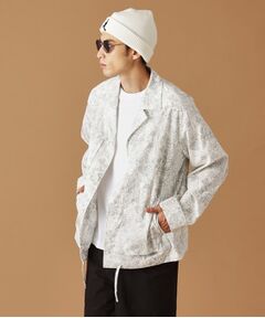 TAKEO KIKUCHI / タケオキクチ レザーブルゾン・ジャケット | 【Sサイズ～】ビリケンプリントシャツ地コーチジャケット