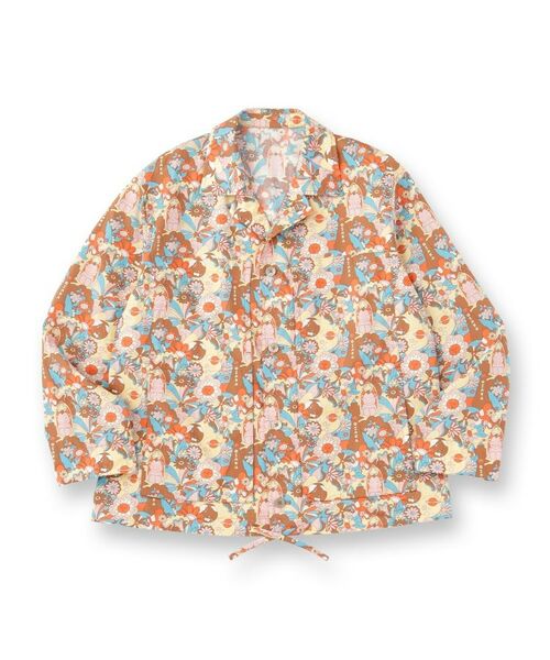 TAKEO KIKUCHI / タケオキクチ レザーブルゾン・ジャケット | 【Sサイズ～】ビリケンプリントシャツ地コーチジャケット | 詳細1