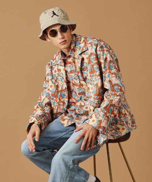 TAKEO KIKUCHI / タケオキクチ レザーブルゾン・ジャケット | 【Sサイズ～】ビリケンプリントシャツ地コーチジャケット | 詳細29