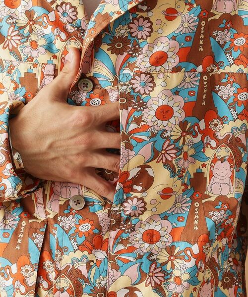 TAKEO KIKUCHI / タケオキクチ レザーブルゾン・ジャケット | 【Sサイズ～】ビリケンプリントシャツ地コーチジャケット | 詳細6