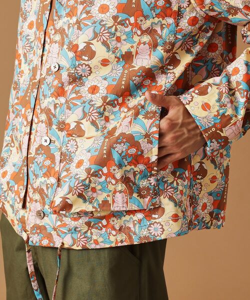 TAKEO KIKUCHI / タケオキクチ レザーブルゾン・ジャケット | 【Sサイズ～】ビリケンプリントシャツ地コーチジャケット | 詳細9