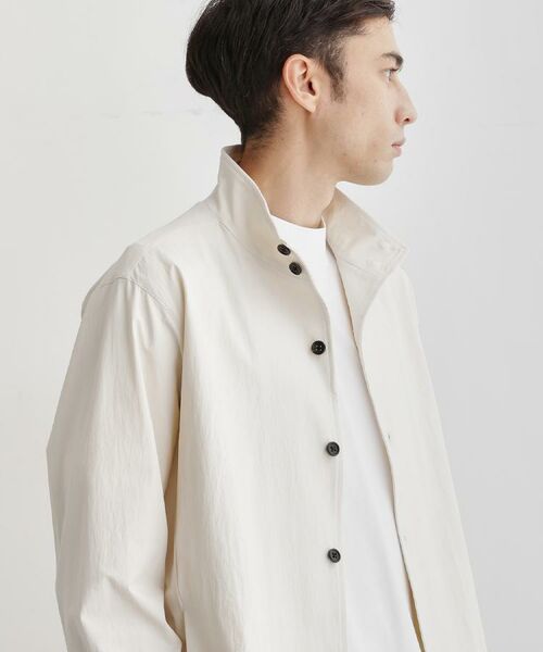 TAKEO KIKUCHI / タケオキクチ レザーブルゾン・ジャケット | 【3D ナイロン ストレッチ】スタンドカラー シャツブルゾン | 詳細12