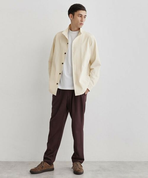 TAKEO KIKUCHI / タケオキクチ レザーブルゾン・ジャケット | 【3D ナイロン ストレッチ】スタンドカラー シャツブルゾン | 詳細14