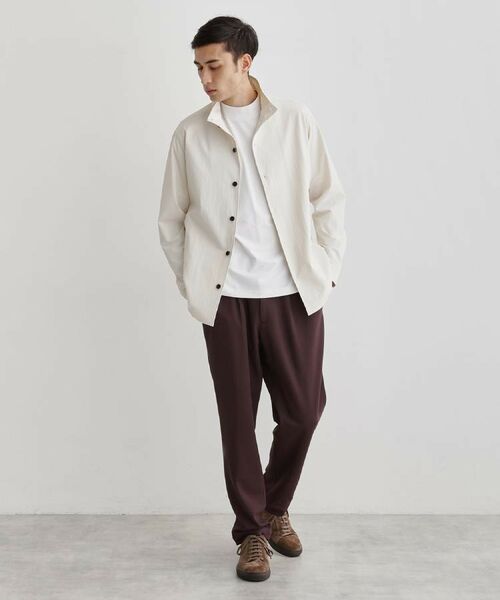 TAKEO KIKUCHI / タケオキクチ レザーブルゾン・ジャケット | 【3D ナイロン ストレッチ】スタンドカラー シャツブルゾン | 詳細15