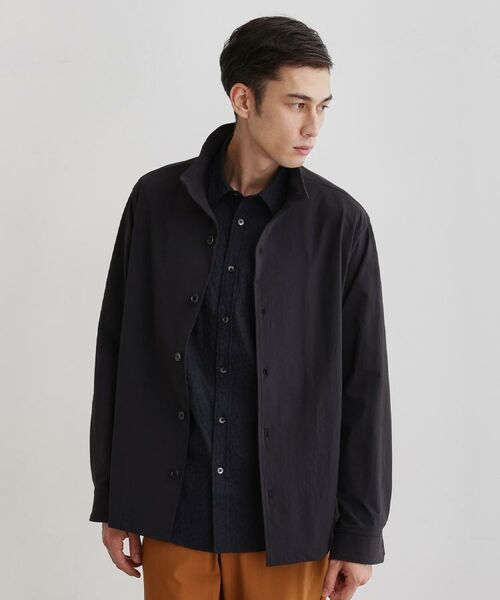 TAKEO KIKUCHI / タケオキクチ レザーブルゾン・ジャケット | 【3D ナイロン ストレッチ】スタンドカラー シャツブルゾン | 詳細18