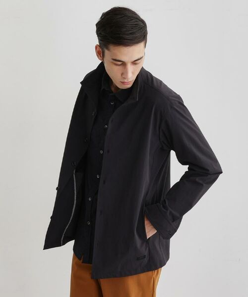 TAKEO KIKUCHI / タケオキクチ レザーブルゾン・ジャケット | 【3D ナイロン ストレッチ】スタンドカラー シャツブルゾン | 詳細19