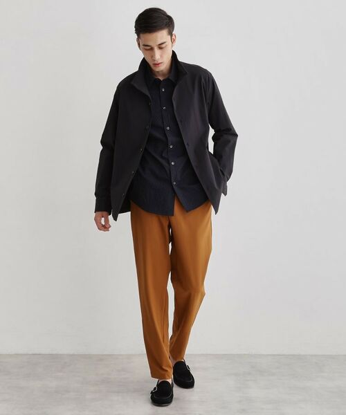 TAKEO KIKUCHI / タケオキクチ レザーブルゾン・ジャケット | 【3D ナイロン ストレッチ】スタンドカラー シャツブルゾン | 詳細25