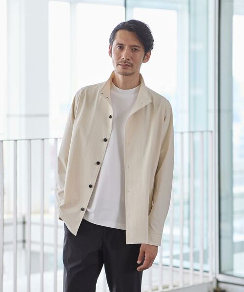 TAKEO KIKUCHI / タケオキクチ レザーブルゾン・ジャケット | 【3D ナイロン ストレッチ】スタンドカラー シャツブルゾン | 詳細29