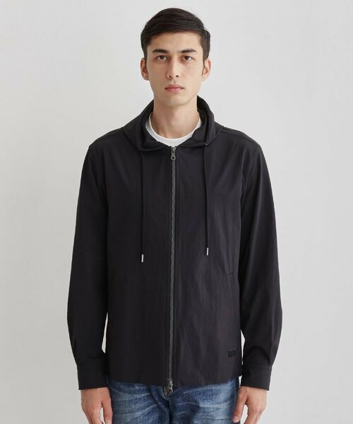 TAKEO KIKUCHI / タケオキクチ レザーブルゾン・ジャケット | 【3D ナイロン ストレッチ】ジップアップ フードブルゾン | 詳細1